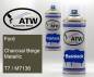 Preview: Ford, Charcoal Beige Metallic, T7 / M7136: 400ml Sprühdose + 400ml Klarlack - Set, von ATW Autoteile West.